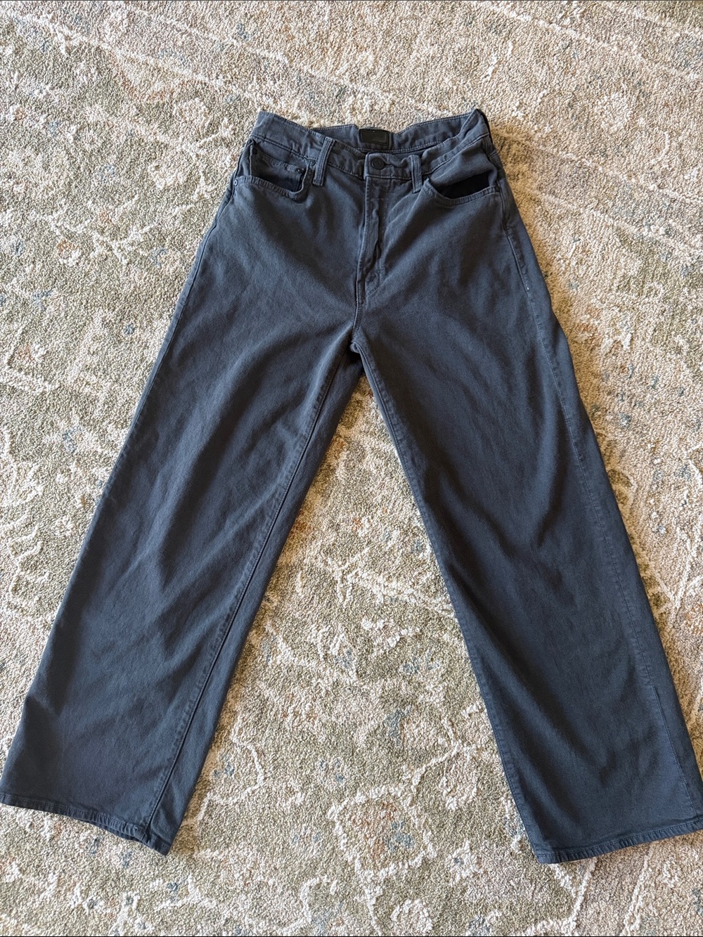 MOTHER Men's Dark Charcoal Straight Jeans